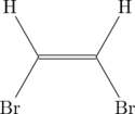 \chemfig{H-[:-60](-[:-120]Br)=(-[:60]H)(-[:-60]Br)}